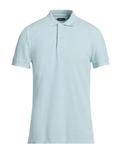 TOM FORD TOM FORD MAN POLO SHIRT SKY BLUE SIZE 46 COTTON