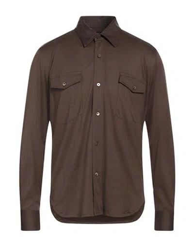 TOM FORD TOM FORD MAN SHIRT KHAKI SIZE 48 SILK, COTTON