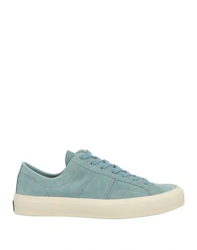 TOM FORD TOM FORD MAN SNEAKERS TURQUOISE SIZE 11 LEATHER
