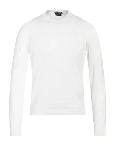 TOM FORD TOM FORD MAN SWEATER WHITE SIZE 44 COTTON