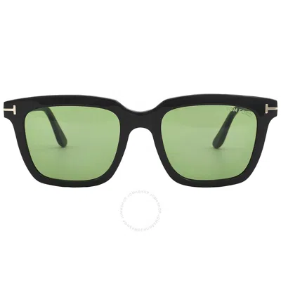 TOM FORD TOM FORD MARCO GREEN SQUARE MEN'S SUNGLASSES FT0646 01N 53