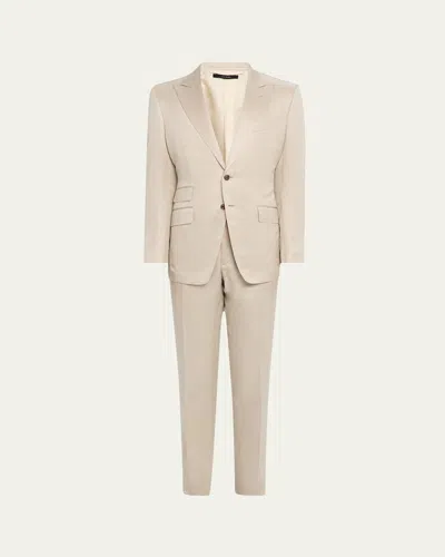 TOM FORD MEN'S O'CONNOR SILK-LINEN TWILL SUIT