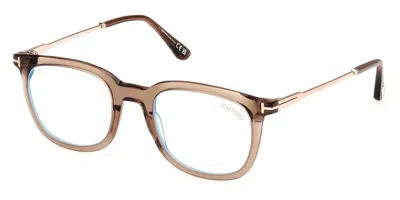 TOM FORD MEN'S OPTICALS SHINY LIGHT BROWN 50MM OPTICALS