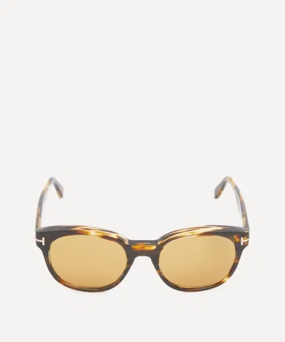 TOM FORD TOM FORD MENS ROUND TORTOISESHELL SUNGLASSES