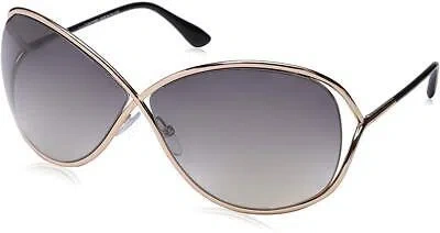 TOM FORD TOM FORD MIRANDA SUNGLASSES FT 0130 28B ROSE GOLD / SMOKE GRADIENT LENS