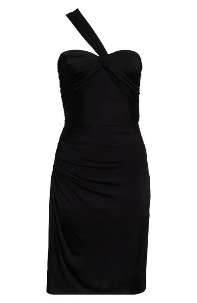 TOM FORD TOM FORD ONE-SHOULDER TWIST FRONT JERSEY MINIDRESS