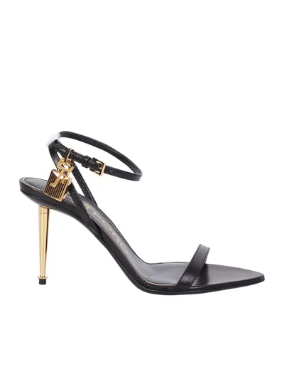 TOM FORD PADLOCK POINTY NAKED SANDALS