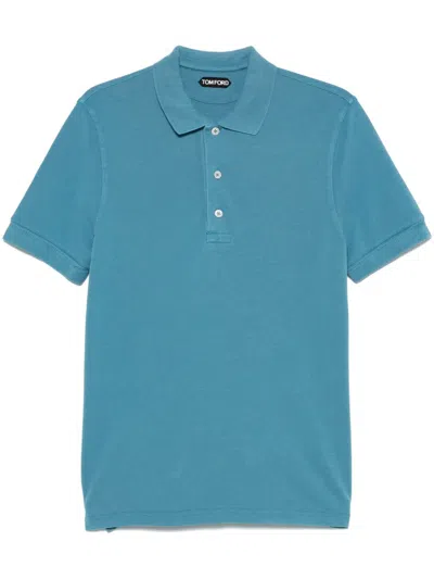 TOM FORD PIQUÉ-WEAVE POLO SHIRT