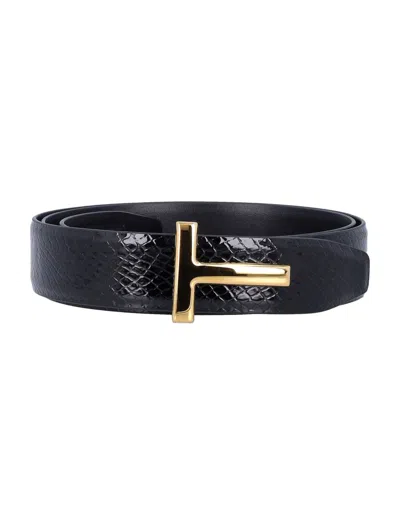 TOM FORD TOM FORD PRINTED SNAKE BELT