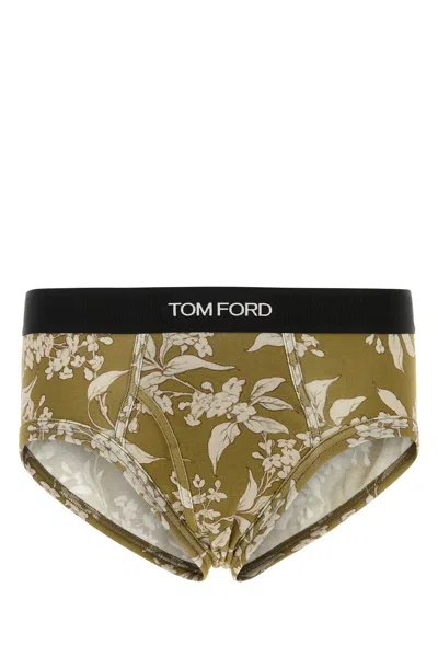 TOM FORD PRINTED STRETCH COTTON BRIEF