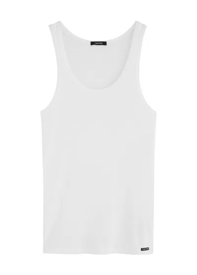 TOM FORD TOM FORD RIBBED LOGO JERSEY TANK