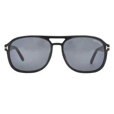 TOM FORD TOM FORD ROSCO SMOKE PILOT MEN'S SUNGLASSES FT1022 01A 58 FT1022 01A 58