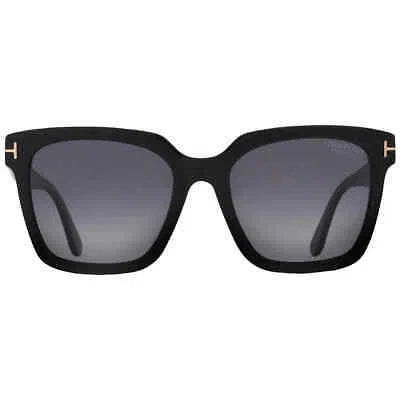 TOM FORD TOM FORD SELBY POLARIZED SMOKE SQUARE LADIES SUNGLASSES FT0952 01D 55