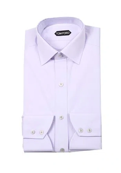 TOM FORD TOM FORD SOLID LILAC DRESS SHIRT SIZE 38 / 15 U.S. SLIM FIT