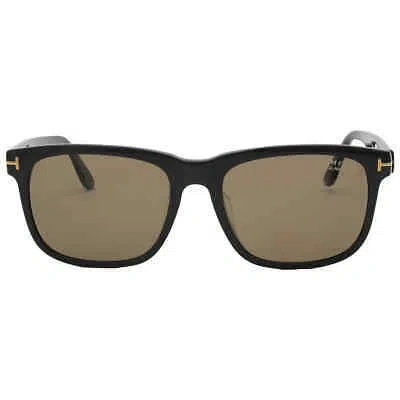 TOM FORD TOM FORD STEPHENSON POLARIZED BROWN SQUARE MEN'S SUNGLASSES FT0775 01H 56
