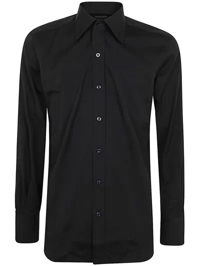 TOM FORD TOM FORD STRETCH POPLIN CLASSIC FIT SHIRT