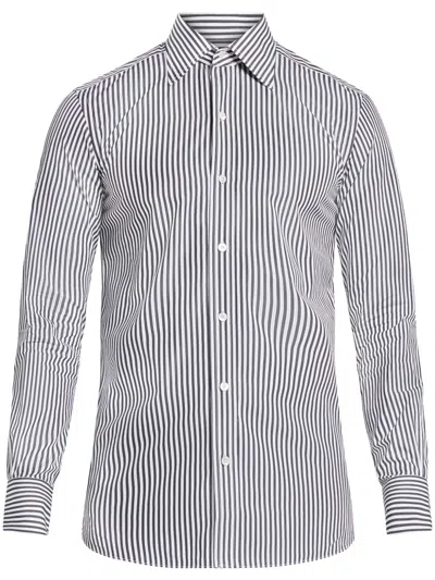 TOM FORD STRIPE-PRINT COTTON SHIRT