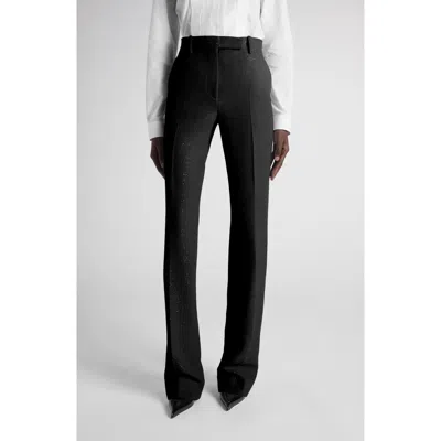 TOM FORD TOM FORD TAILORED SEQUIN WOOL BLEND CREPE STRAIGHT LEG PANTS