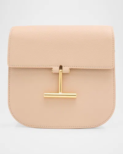 TOM FORD TARA MINI CROSSBODY IN GRAINED LEATHER WITH LEATHER STRAP