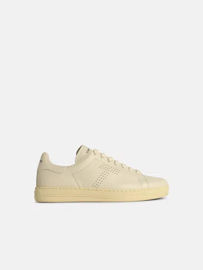 TOM FORD 'WARWICK' WHITE LEATHER SNEAKERS