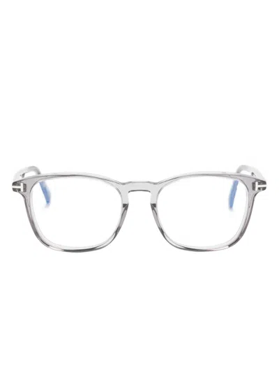 TOM FORD WAYFARER-FRAME TRANSPARENT GLASSES