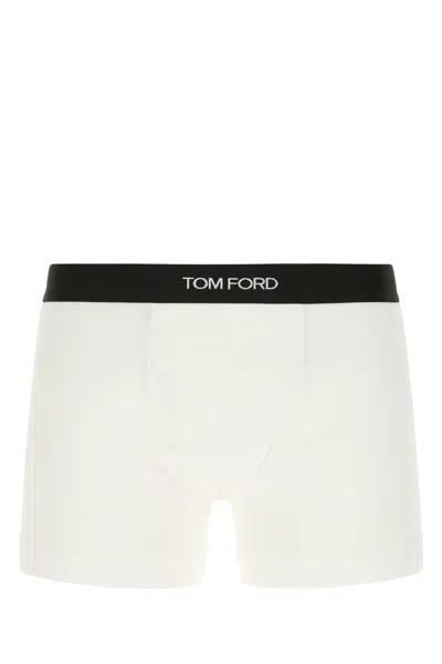 TOM FORD WHITE STRETCH COTTON BOXER