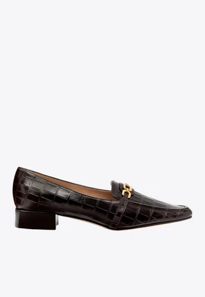 TOM FORD WHITNEY CROC-EMBOSSED LEATHER LOAFERS