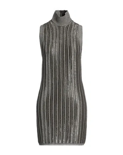 TOM FORD TOM FORD WOMAN MINI DRESS SAGE GREEN SIZE M VIRGIN WOOL, VISCOSE, METALLIC FIBER