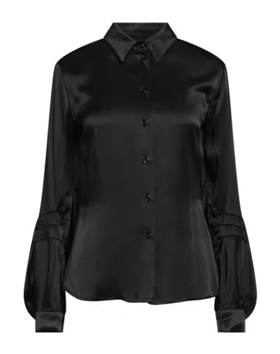 TOM FORD TOM FORD WOMAN SHIRT BLACK SIZE 2 ACETATE, VISCOSE