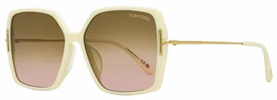 TOM FORD WOMEN'S JOANNA BUTTERFLY SUNGLASSES TF1039 25F IVORY 59MM
