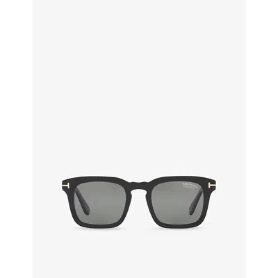 TOM FORD WOMENS BLACK SUN DAX FT0751 SQUARE-FRAME ACETATE SUNGLASSES
