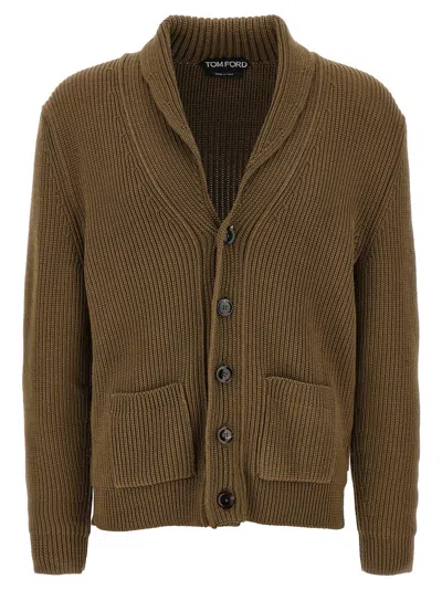 TOM FORD WOOL SILK CARDIGAN