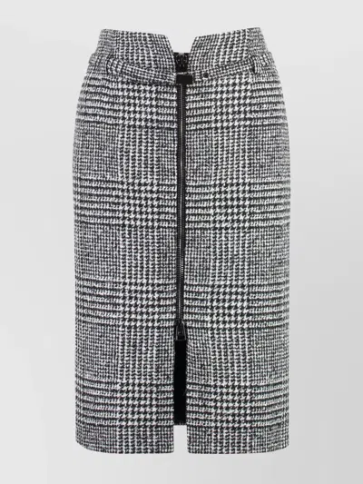 TOM FORD WOOL SKIRT WITH COORDINATED WAIST BELT