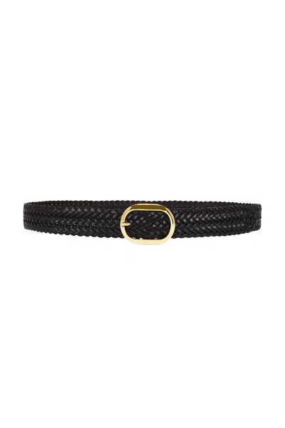 TOM FORD WOVEN LEATHER OVAL BUCKLE BELT 30MM