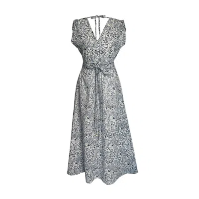 TOMA WOMEN'S BLUE / WHITE SARDINIA WAVE DRESS