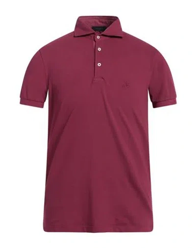 TOMBOLINI TOMBOLINI MAN POLO SHIRT GARNET SIZE XXL COTTON, ELASTANE