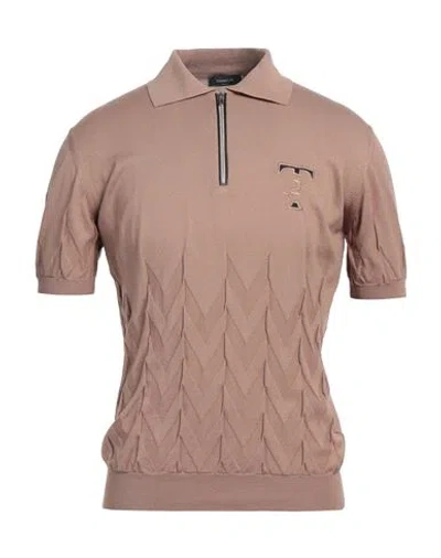 TOMBOLINI TOMBOLINI MAN SWEATER CAMEL SIZE 46 SILK, COTTON