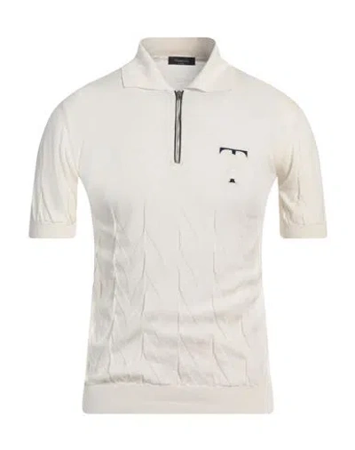 TOMBOLINI TOMBOLINI MAN SWEATER CREAM SIZE 48 SILK, COTTON