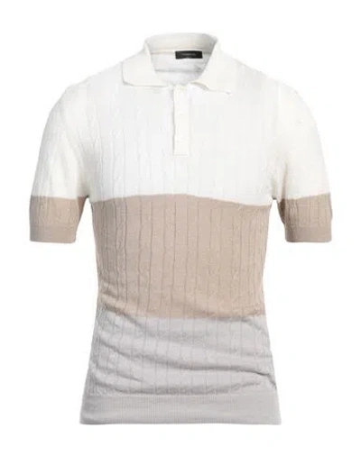 TOMBOLINI TOMBOLINI MAN SWEATER IVORY SIZE 46 LINEN, COTTON