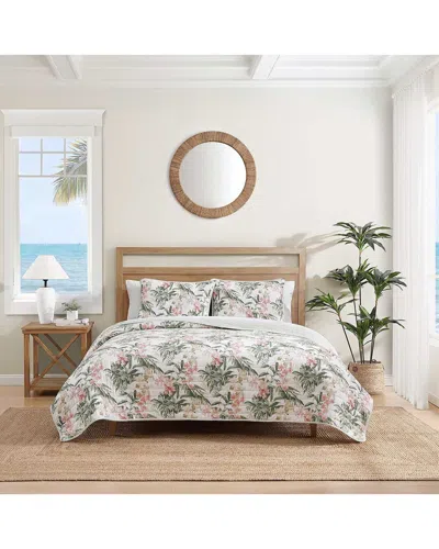 TOMMY BAHAMA TOMMY BAHAMA ISLAND ORCHID COTTON REVERSIBLE QUILT SET