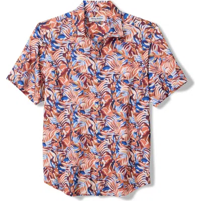 TOMMY BAHAMA TOMMY BAHAMA BAHAMA COAST ROYAL PALMS LEAF PRINT ISLANDZONE® SHORT SLEEVE BUTTON-UP SHIRT