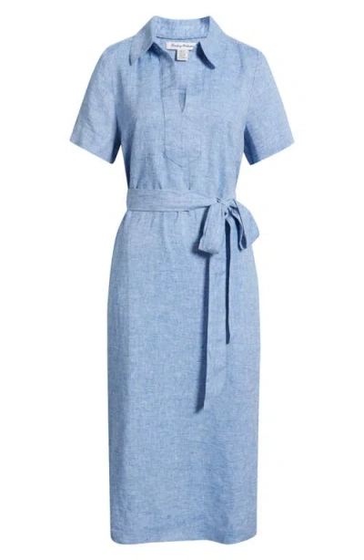 TOMMY BAHAMA TOMMY BAHAMA COSTALINA LINEN MIDI DRESS