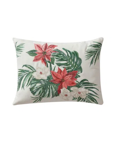 TOMMY BAHAMA HOME FESTIVE PALMS FELT DECORATIVE PILLOW, 15" X 20"