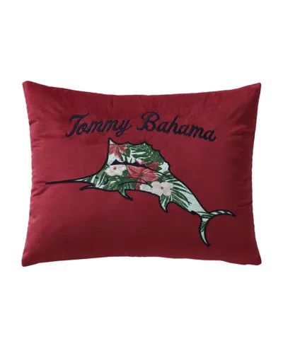 TOMMY BAHAMA HOME HOLIDAY MARLIN VELVET DECORATIVE PILLOW, 15" X 20"