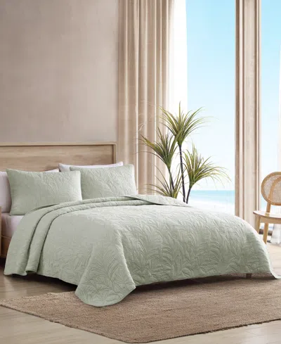 TOMMY BAHAMA HOME SOLID COSTA SERA COTTON REVERSIBLE QUILT, TWIN