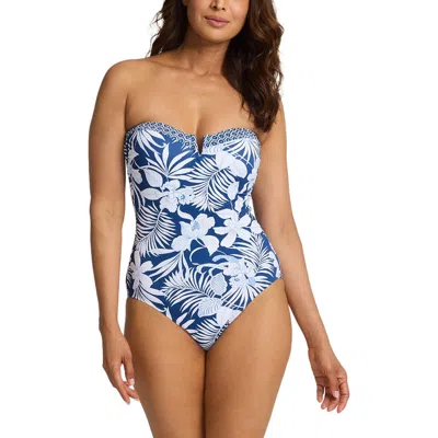 TOMMY BAHAMA TOMMY BAHAMA ISLAND CAYS BLOOMS BANDEAU ONE-PIECE SWIMSUIT