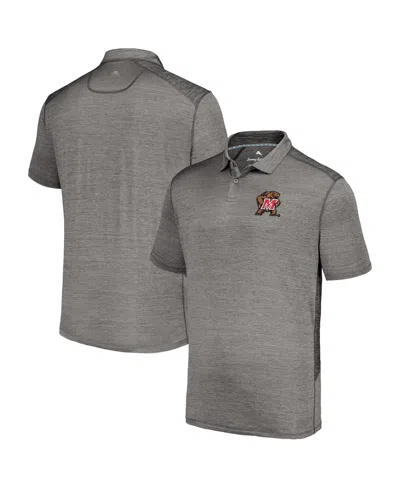 TOMMY BAHAMA MEN'S GRAY MARYLAND TERRAPINS DELRAY ISLAND ZONE POLO SHIRT