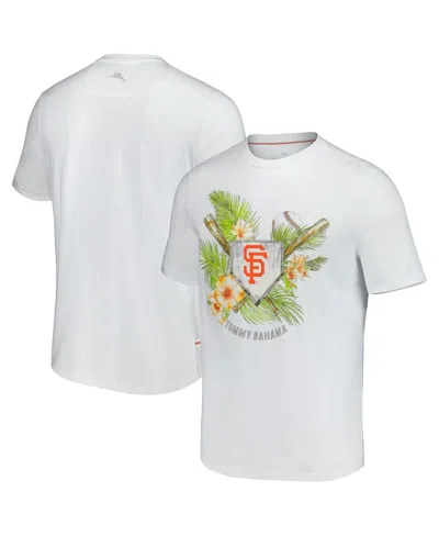 TOMMY BAHAMA MEN'S TOMMY BAHAMA WHITE SAN FRANCISCO GIANTS ISLAND LEAGUE T-SHIRT