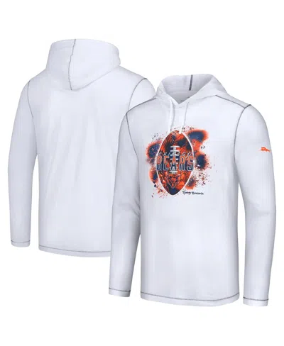 TOMMY BAHAMA MEN'S WHITE CHICAGO BEARS GRAFFITI TOUCHDOWN PULLOVER HOODIE