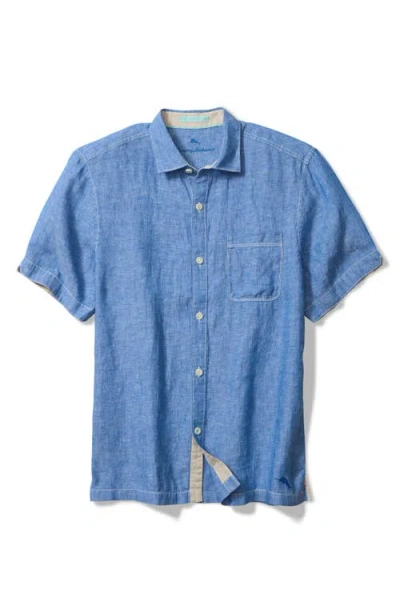 TOMMY BAHAMA TOMMY BAHAMA PARADISE BREEZER SHORT SLEEVE LINEN BUTTON-UP SHIRT